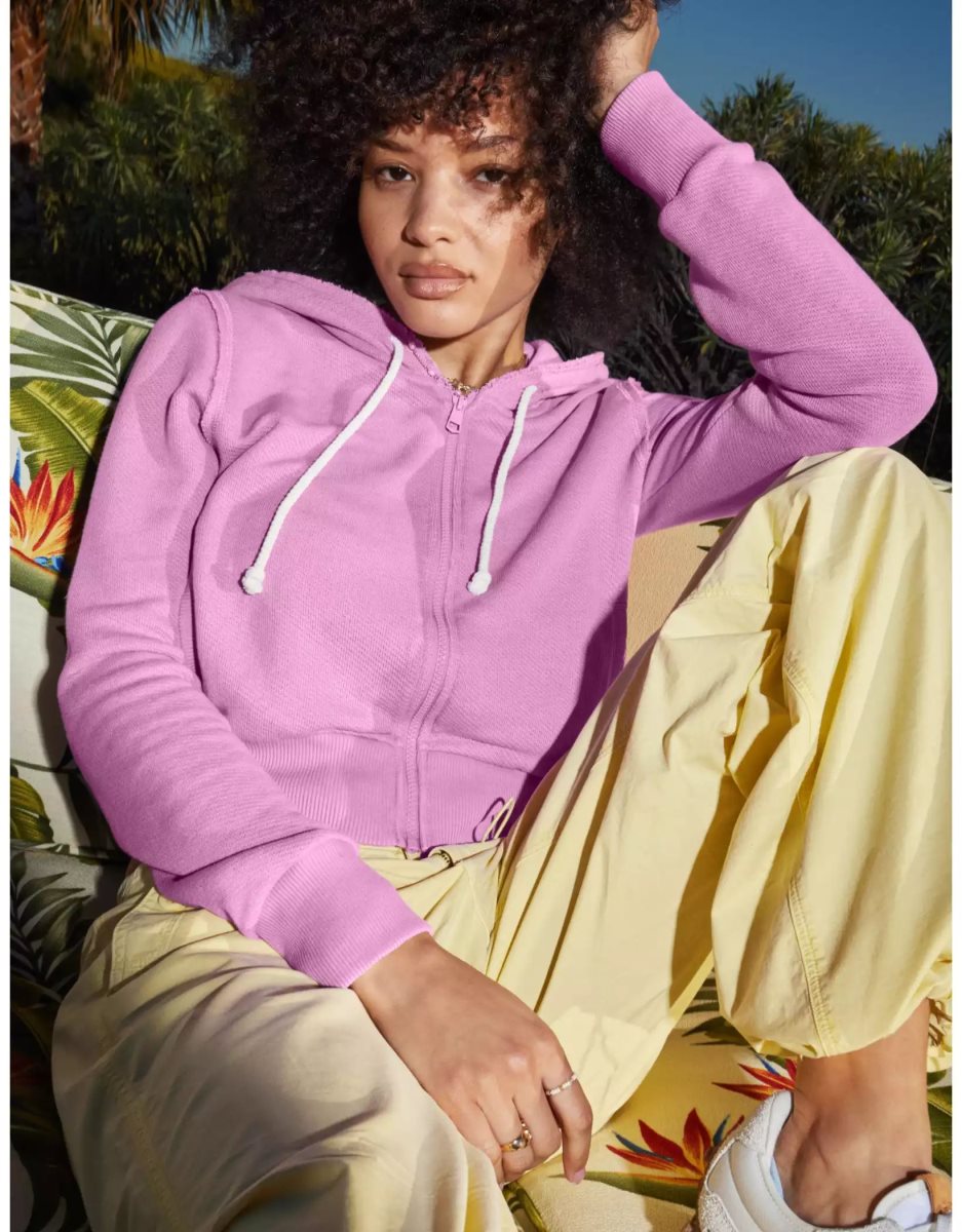 Sweat à Capuche American Eagle AE Sun Set Zip-Up Violette Femme | ZAL-82177769